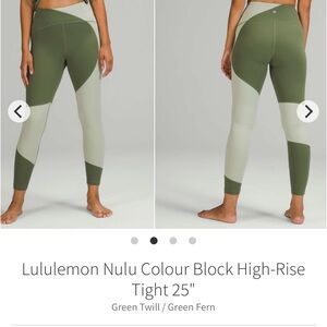 Lululemon high rise Color Block Tights